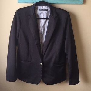 Zara woman black one button blazer
